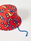 Teeny Weeny Little Monster Truck Reversible Bucket Hat, Red & Blue product photo View 02 S