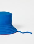 Teeny Weeny Little Monster Truck Reversible Bucket Hat, Red & Blue product photo View 04 S