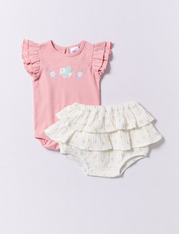 Teeny Weeny Flower Party Bodysuit & Bloomer Set, 2-Piece product photo