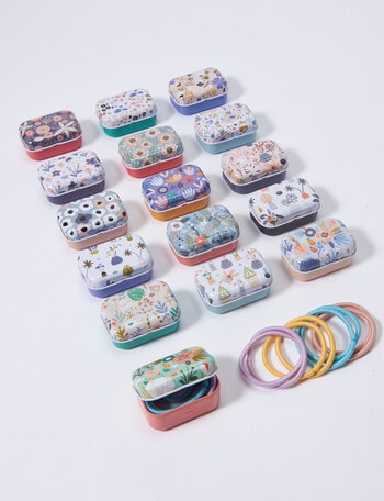 Xcesri 8 Hair Ties in a Tin, Assorted product photo