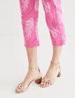 Ella J Bengaline Classic Crop Pant, Pink Palm product photo View 04 S