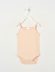 Teeny Weeny Pointelle Singlet Bodysuit, Hint of Pink product photo