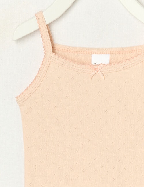 Teeny Weeny Pointelle Singlet Bodysuit, Hint of Pink product photo View 02 L