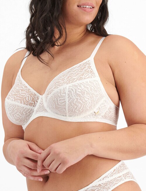 Berlei Because Lace Lightweight Bra, White, B-F product photo View 02 L
