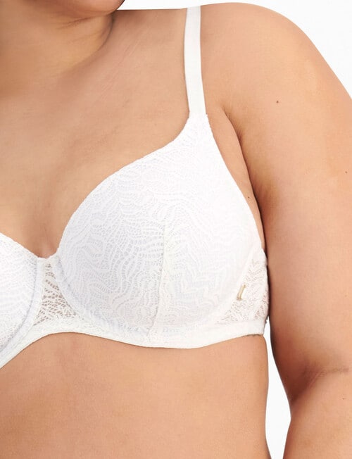 Berlei Because Lace Lightly Lined Bra, White, B-E product photo View 05 L