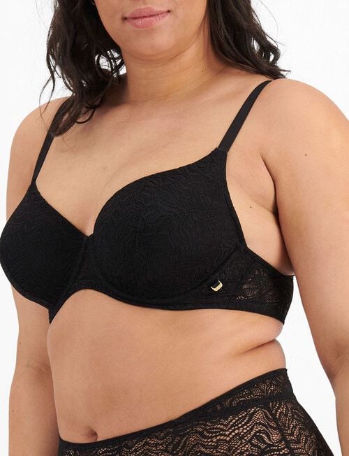Berlei Because Lace Lightly Lined Bra, Black, B-E product photo View 02 L