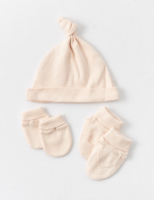 Teeny Weeny Pointelle Set, 3-Piece, Pink product photo View 02 L