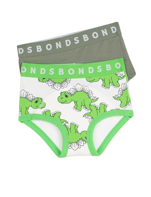 Bonds Whoops Dino Training Pant, 2-Pack, Green, 3 Years product photo