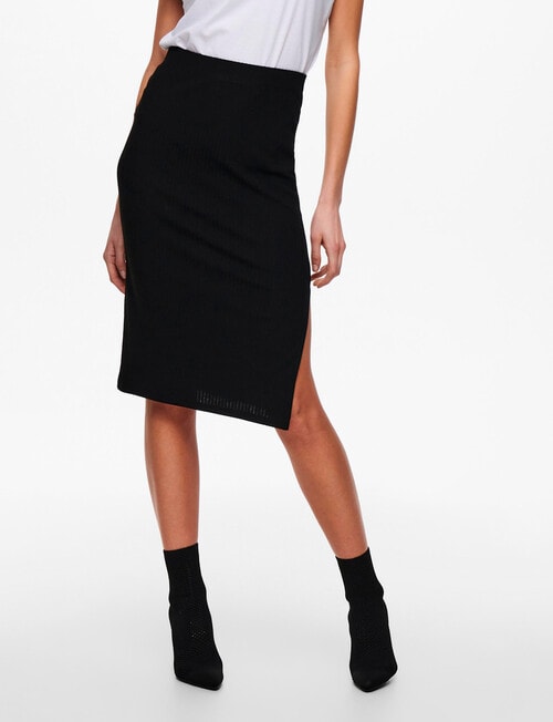 ONLY Emma Slit Skirt, Black product photo