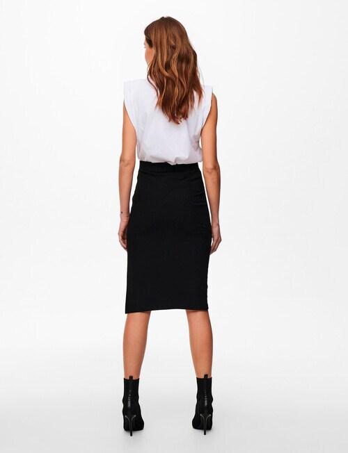 ONLY Emma Slit Skirt, Black product photo View 02 L
