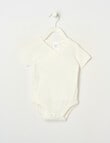 Teeny Weeny Pointelle Short-Sleeve Bodysuit, Vanilla product photo