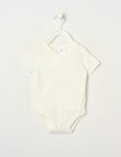 Teeny Weeny Pointelle Short-Sleeve Bodysuit, Vanilla product photo