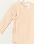 Teeny Weeny Pointelle Long-Sleeve Bodysuit, Hint of Pink product photo View 02 S