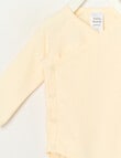 Teeny Weeny Pointelle Long-Sleeve Bodysuit, Hint of Lemon product photo View 02 S