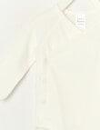 Teeny Weeny Pointelle Long-Sleeve Bodysuit, Vanilla product photo View 02 S