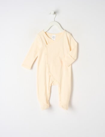 Teeny Weeny Pointelle Wrap Front Sleepsuit, Hint of Yellow product photo