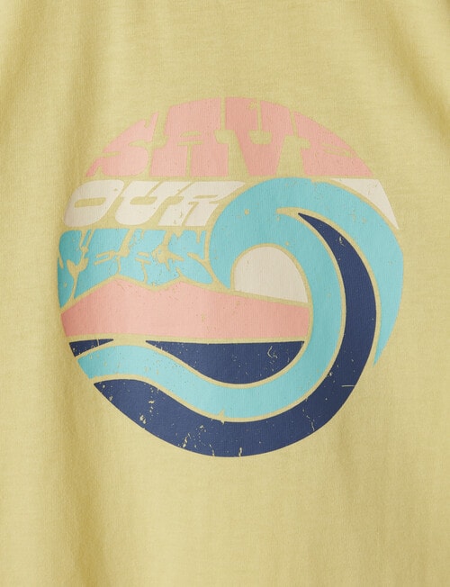 Mac & Ellie Save the Sea Short Sleeve Tee, Lemon - T-Shirts & Shirts