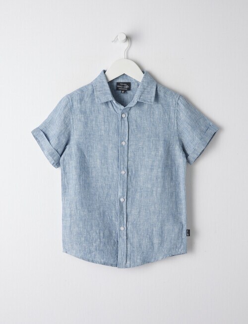 Mac & Ellie Short Sleeve Shirt, Mid Blue - T-Shirts & Shirts