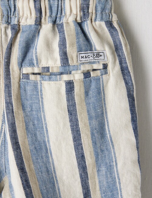 Mac & Ellie Stripe Linen Short, Blue product photo View 02 L