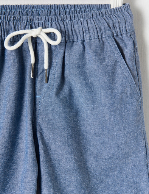 Mac & Ellie Drawcord Short, Chambray - Shorts