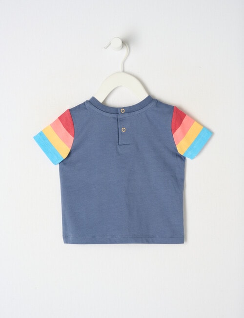 Teeny Weeny Dig It Contrast Short-Sleeve Tee, Aegean Blue product photo View 02 L