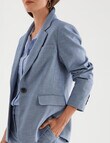 Oliver Black Cross Hatch Classic Long-Sleeve Blazer, Navy product photo View 04 S