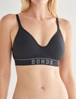 Bonds Bumps Retro Rib Wirefree Bra, Black, 8-16 product photo