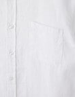 No Issue Roll-Up Long Sleeve Linen Shirt, White product photo View 03 S