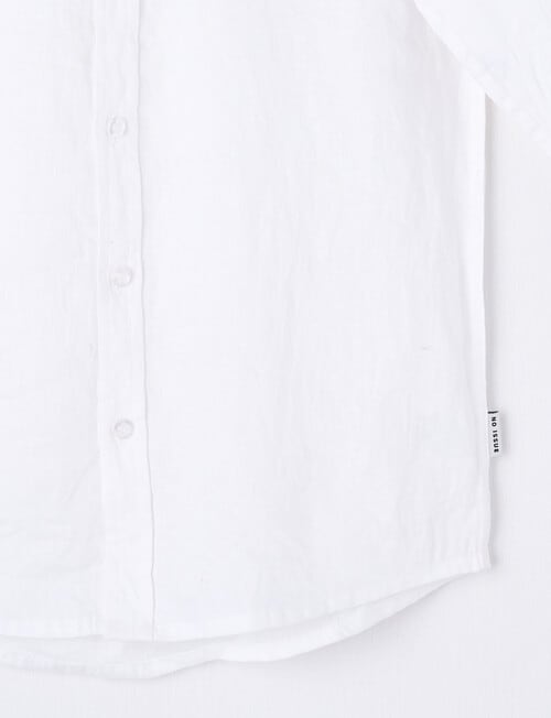 No Issue Roll Up Long Sleeve Linen Shirt, White product photo View 04 L