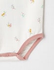 Teeny Weeny Essentials Stretch Cotton Singlet Bodysuit, Cream product photo View 02 S