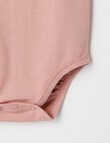 Teeny Weeny Essentials Stretch Cotton Sleeveless Bodysuit, Blush product photo View 03 S