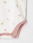 Teeny Weeny Essentials Stretch Cotton Sleeveless Bodysuit, Cream product photo View 03 S