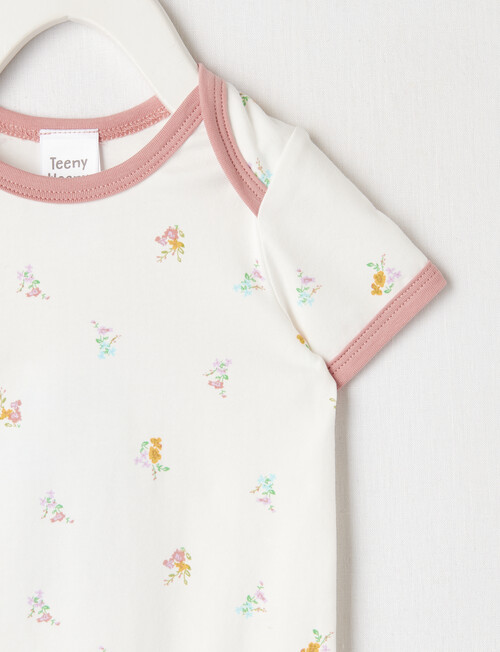 Teeny Weeny Essentials Stretch Cotton Short-Sleeve Bodysuit, Cream product photo View 02 L