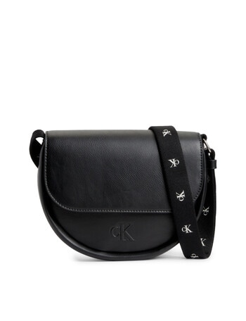 Calvin Klein Ultralight Crossbody Saddle Bag, Black product photo