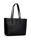 Calvin Klein Embossed Monogram Must Shopper MD Bag, Black product photo View 02 S