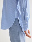 Oliver Black Classic Stripe Long-Sleeve Shirt, Blue & White product photo View 04 S