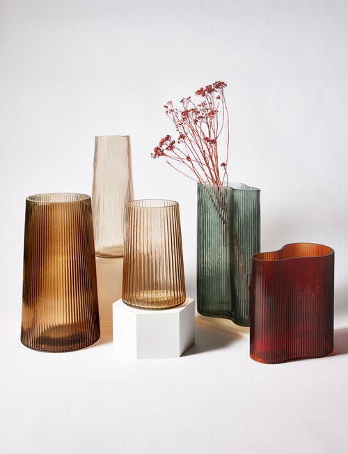M&Co Napa Glass Vase, Greige product photo View 04 L