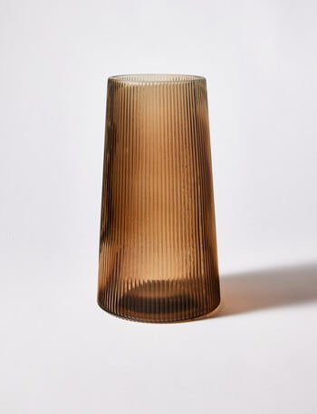 M&Co Napa Glass Vase, Coffee product photo