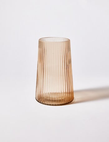 M&Co Napa Glass Vase, Sand product photo