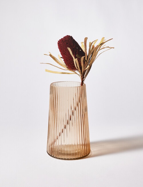 M&Co Napa Glass Vase, Sand product photo View 03 L