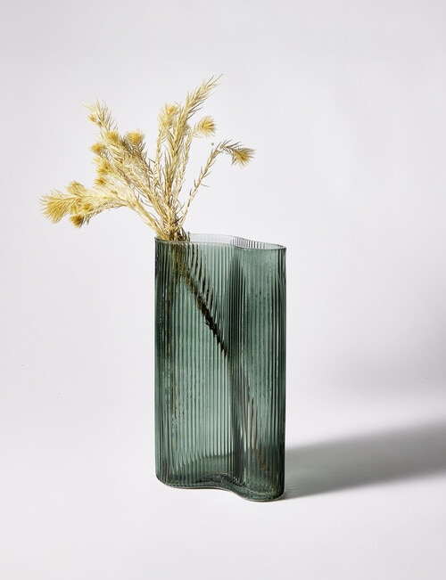 M&Co Napa Glass Vase, Thyme product photo View 03 L