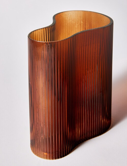 M&Co Napa Glass Vase, Cumin product photo View 02 L