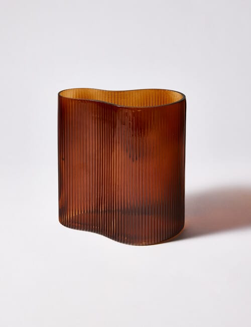 M&Co Napa Glass Vase, Cumin product photo View 02 L