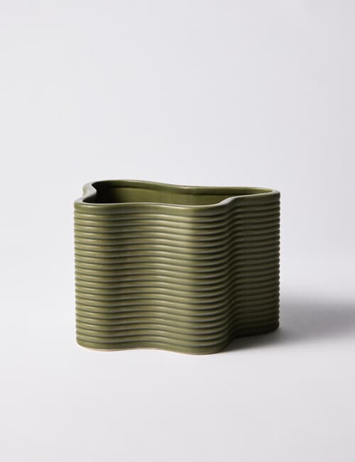 M&Co Napa Vase, Olive product photo View 02 L