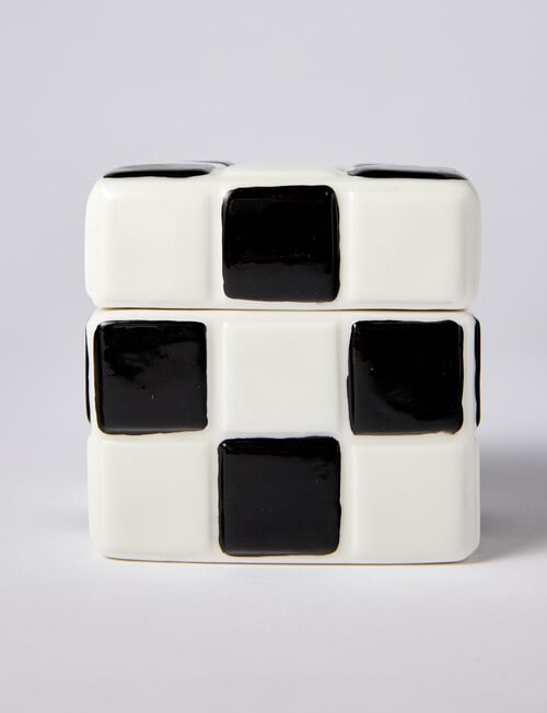 M&Co Check Cubed Trinket Box Object product photo View 02 L
