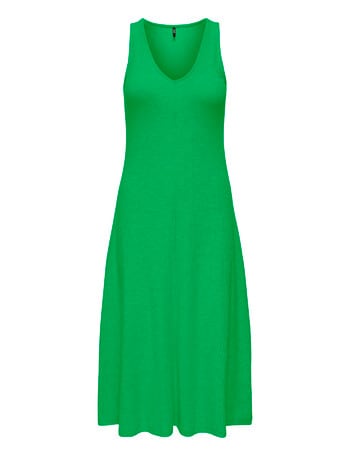 ONLY Emma Sleeveless V-Neck Dress, Vibrant Green product photo