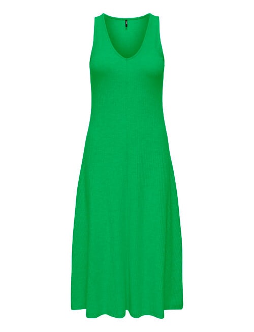 ONLY Emma Sleeveless V-Neck Dress, Vibrant Green - Dresses