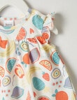 Teeny Weeny Fruit Summer Time Bodysuit Dress, White product photo View 04 S