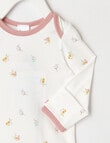 Teeny Weeny Essentials Stretch Cotton Long-Sleeve Bodysuit, Cream product photo View 02 S
