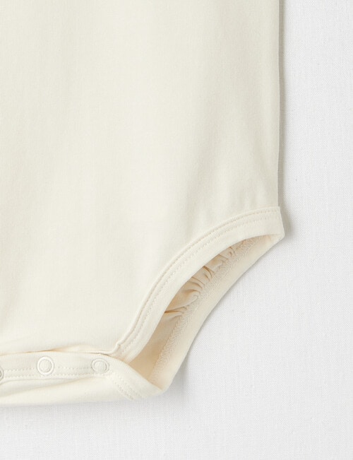 Teeny Weeny Essentials Stretch Cotton Singlet Bodysuit, Vanilla product photo View 02 L